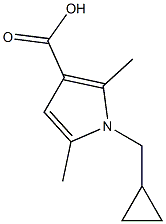 1-(cyclopropylmethyl)-2,5-dimethyl-1H-pyrrole-3-carboxylic acid Struktur