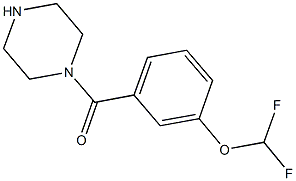 1-{[3-(difluoromethoxy)phenyl]carbonyl}piperazine Struktur