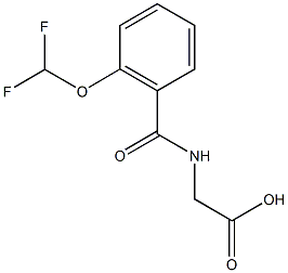 2-{[2-(difluoromethoxy)phenyl]formamido}acetic acid Struktur