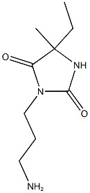 3-(3-aminopropyl)-5-ethyl-5-methylimidazolidine-2,4-dione Struktur