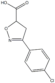 3-(4-chlorophenyl)-4,5-dihydro-1,2-oxazole-5-carboxylic acid Struktur