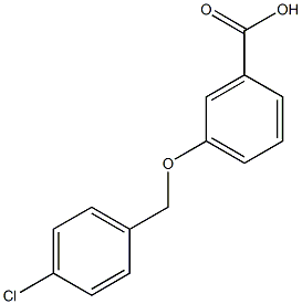 3-[(4-chlorophenyl)methoxy]benzoic acid Struktur