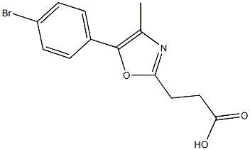 3-[5-(4-bromophenyl)-4-methyl-1,3-oxazol-2-yl]propanoic acid Struktur