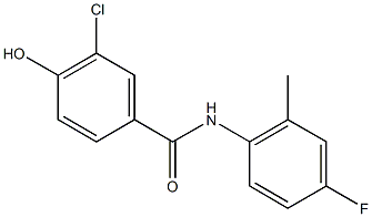 3-chloro-N-(4-fluoro-2-methylphenyl)-4-hydroxybenzamide Struktur