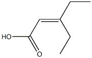 3-ethylpent-2-enoic acid Struktur