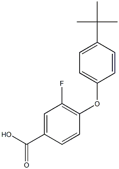 4-(4-tert-butylphenoxy)-3-fluorobenzoic acid Struktur