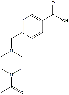 4-[(4-acetylpiperazin-1-yl)methyl]benzoic acid Struktur