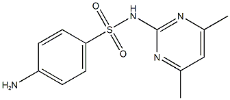 4-amino-N-(4,6-dimethylpyrimidin-2-yl)benzene-1-sulfonamide Struktur