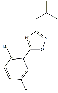 4-chloro-2-[3-(2-methylpropyl)-1,2,4-oxadiazol-5-yl]aniline Struktur