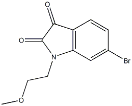 6-bromo-1-(2-methoxyethyl)-2,3-dihydro-1H-indole-2,3-dione Struktur