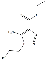 ethyl 5-amino-1-(2-hydroxyethyl)-1H-pyrazole-4-carboxylate Struktur