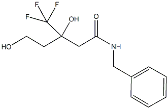 N-BENZYL-3,5-DIHYDROXY-3-(TRIFLUOROMETHYL)PENTANAMIDE Struktur