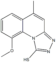 9-METHOXY-5-METHYL[1,2,4]TRIAZOLO[4,3-A]QUINOLINE-1-THIOL Struktur