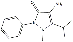 4-AMINO-5-ISOPROPYL-1-METHYL-2-PHENYL-1,2-DIHYDRO-3H-PYRAZOL-3-ONE Struktur