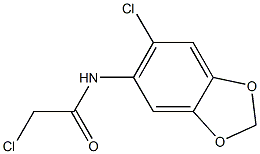 2-CHLORO-N-(6-CHLORO-1,3-BENZODIOXOL-5-YL)ACETAMIDE Struktur