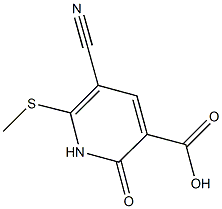 5-CYANO-6-(METHYLTHIO)-2-OXO-1,2-DIHYDROPYRIDINE-3-CARBOXYLIC ACID Struktur