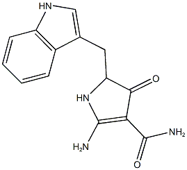 2-AMINO-5-(1H-INDOL-3-YLMETHYL)-4-OXO-4,5-DIHYDRO-1H-PYRROLE-3-CARBOXAMIDE Struktur