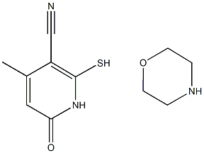 2-MERCAPTO-4-METHYL-6-OXO-1,6-DIHYDROPYRIDINE-3-CARBONITRILE COMPOUND WITH MORPHOLINE (1:1) Struktur