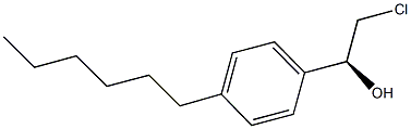 (1S)-2-CHLORO-1-(4-HEXYLPHENYL)ETHANOL Struktur