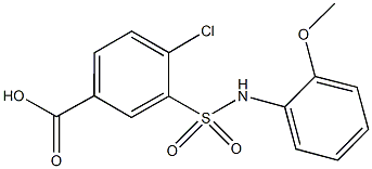 4-CHLORO-3-(2-METHOXY-PHENYLSULFAMOYL)-BENZOIC ACID Struktur