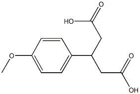 3-(4-methoxyphenyl)pentanedioic acid Struktur