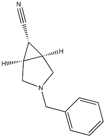 (1R,5S)-3-benzyl-3-azabicyclo[3.1.0]hexane-6-carbonitrile Struktur