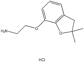 2-[(2,2-dimethyl-2,3-dihydro-1-benzofuran-7-yl)oxy]ethanamine hydrochloride Struktur