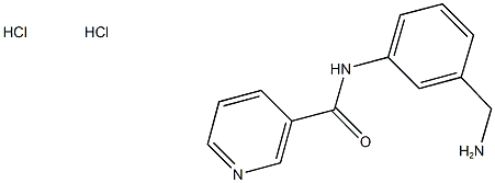 N-[3-(aminomethyl)phenyl]nicotinamide dihydrochloride Struktur