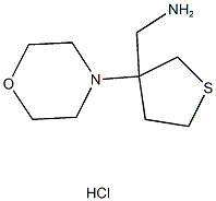 (3-morpholin-4-yltetrahydrothien-3-yl)methylamine hydrochloride Struktur