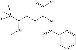 2-(benzoylamino)-6,6,6-trifluoro-5-(methylamino)hexanoic acid Struktur