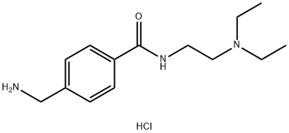 4-(aminomethyl)-N-[2-(diethylamino)ethyl]benzamide dihydrochloride Struktur