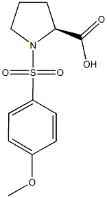 (2S)-1-[(4-methoxyphenyl)sulfonyl]pyrrolidine-2-carboxylic acid Struktur