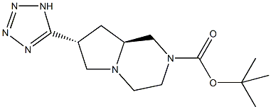 tert-butyl (7R,8aS)-7-(1H-tetrazol-5-yl)hexahydropyrrolo[1,2-a]pyrazine-2(1H)-carboxylate Struktur