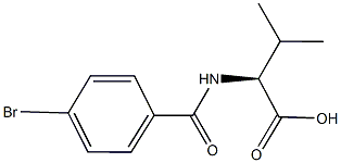 (2S)-2-[(4-bromobenzoyl)amino]-3-methylbutanoic acid Struktur