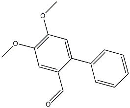 4,5-dimethoxy-1,1'-biphenyl-2-carbaldehyde Struktur