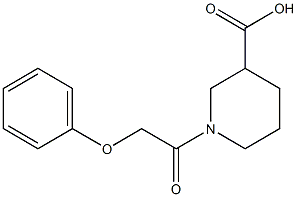 1-(2-phenoxyacetyl)piperidine-3-carboxylic acid Struktur