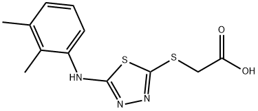 2-({5-[(2,3-dimethylphenyl)amino]-1,3,4-thiadiazol-2-yl}sulfanyl)acetic acid Struktur