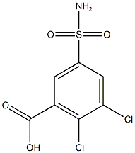 2,3-dichloro-5-sulfamoylbenzoic acid Struktur