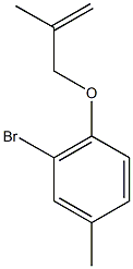 2-bromo-4-methyl-1-[(2-methylprop-2-en-1-yl)oxy]benzene Struktur