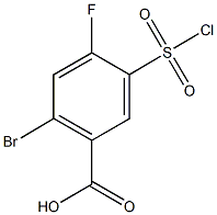 2-bromo-5-(chlorosulfonyl)-4-fluorobenzoic acid Struktur