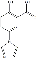 2-hydroxy-5-(1H-imidazol-1-yl)benzoic acid Struktur