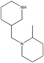 2-methyl-1-(piperidin-3-ylmethyl)piperidine Struktur