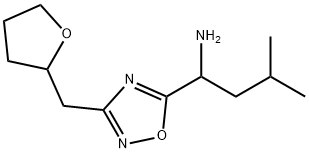 3-methyl-1-[3-(oxolan-2-ylmethyl)-1,2,4-oxadiazol-5-yl]butan-1-amine Struktur