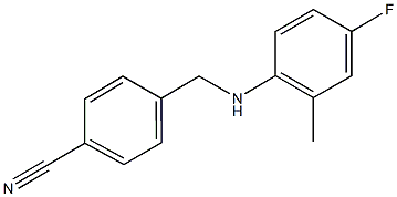 4-{[(4-fluoro-2-methylphenyl)amino]methyl}benzonitrile Struktur