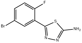 5-(5-bromo-2-fluorophenyl)-1,3,4-thiadiazol-2-amine Struktur