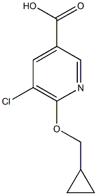 5-chloro-6-(cyclopropylmethoxy)pyridine-3-carboxylic acid Struktur