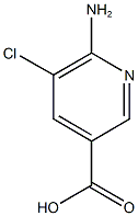 6-amino-5-chloropyridine-3-carboxylic acid Struktur