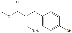 methyl 3-amino-2-[(4-hydroxyphenyl)methyl]propanoate Struktur