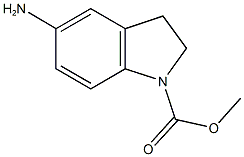 methyl 5-amino-2,3-dihydro-1H-indole-1-carboxylate Struktur