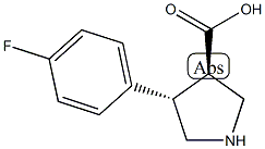 (3R,4S)-4-(4-fluorophenyl)pyrrolidine-3-carboxylic acid Struktur